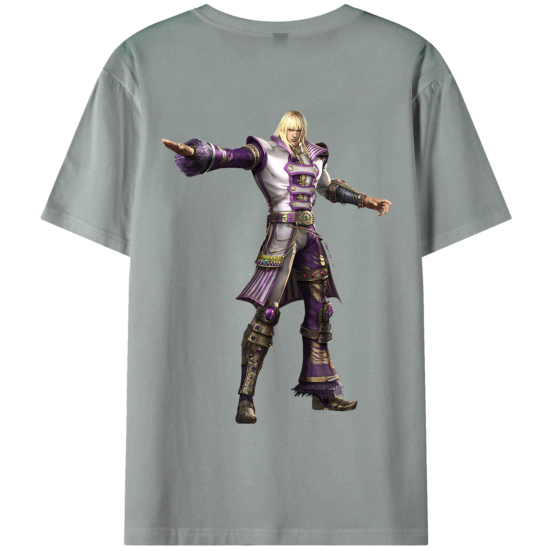 （画像用） 北斗の拳 Fist of the North Star 綿100％ メンズ半袖Tシャツ（バックプリント） 通気性